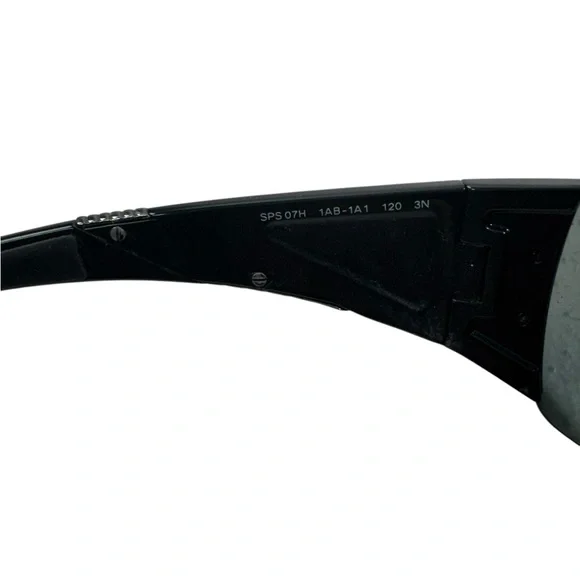 Prada SPS07H 1AB-1A1 Shield Sunglasses Black/Red - Picture 8 of 13